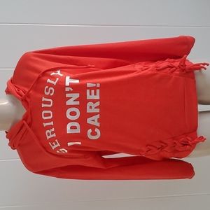 Rebellious One Hoodie Top Red Medium